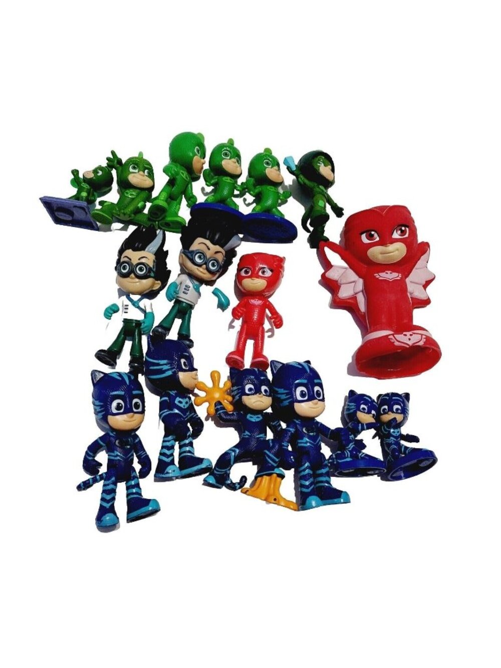 Pj Masks Figures Lot Catboy Owlette Gekko Romeo Lot Of 16